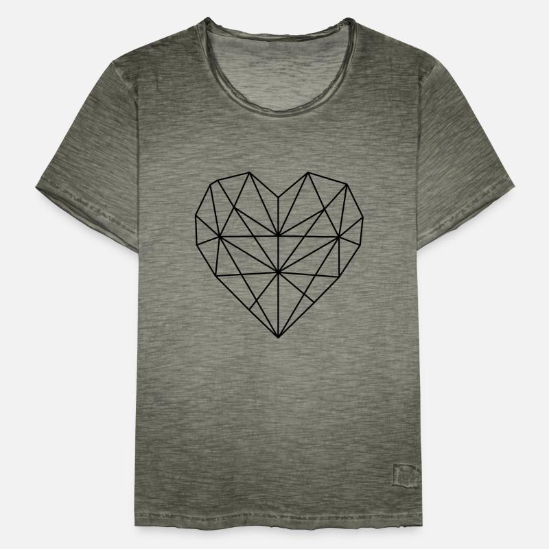 Herz Männer Vintage T-Shirt