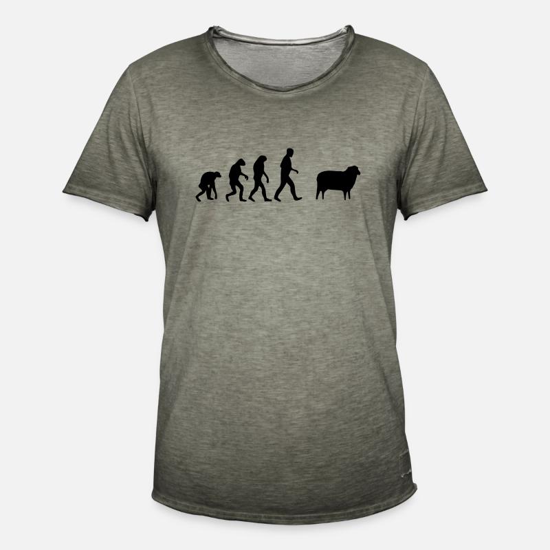 schaf evolution - Männer Vintage T-Shirt - Vintage Khaki