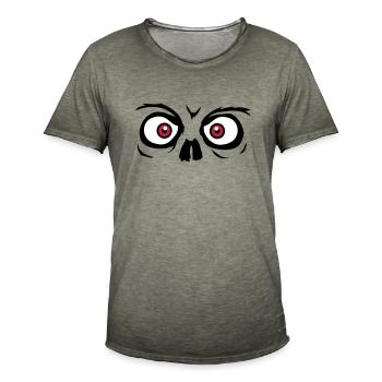 look horror halloween scary boese face head - Men's Vintage T-Shirt - vintage khaki - Front - Jose (178cm)
