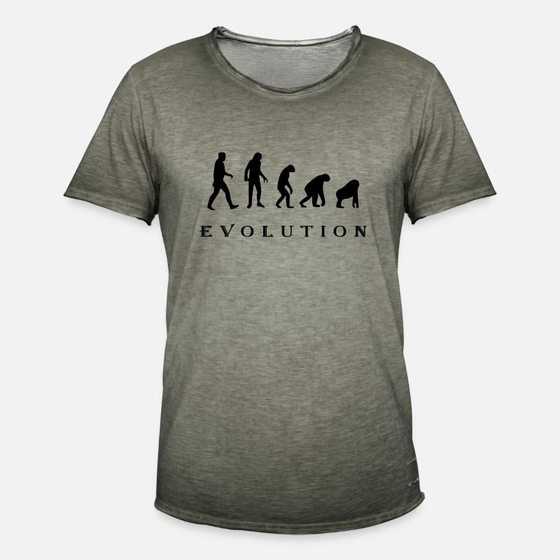 Evolution - Männer Vintage T-Shirt - Vintage Khaki
