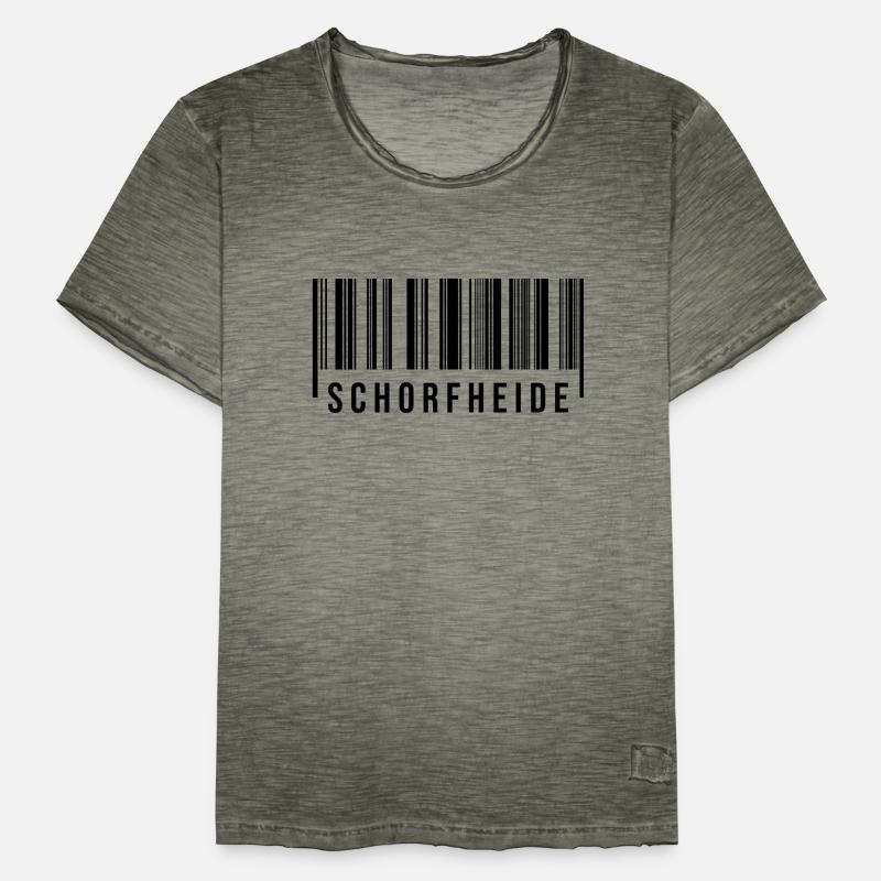 Schorfheide Strichcode Männer Vintage T-Shirt