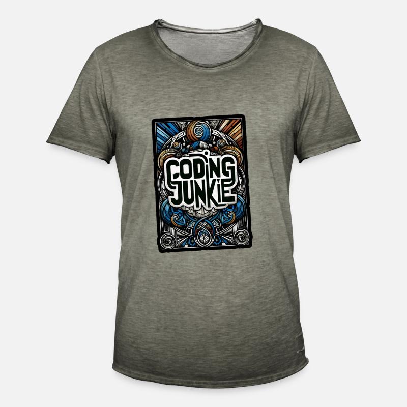Coding Junkie 14 - Men's Vintage T-Shirt - vintage khaki
