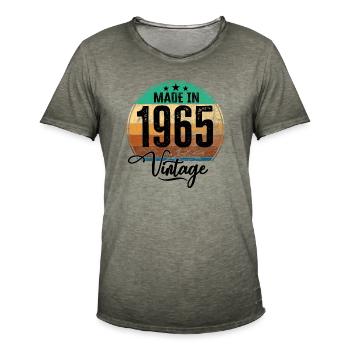 Vintage Made in 1965 Geburtsjahr 1965 Geburtstag - Männer Vintage T-Shirt - Vintage Khaki - Vorne