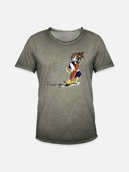 Keep going! - Pinseltora - Männer Vintage T-Shirt - Vintage Khaki