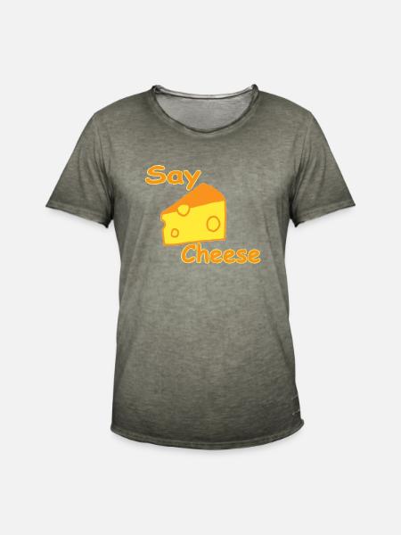 Say Cheese - Männer Vintage T-Shirt - Vintage Khaki