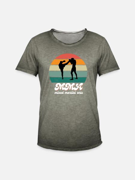 Retro-Kampfgeist - Männer Vintage T-Shirt - Vintage Khaki