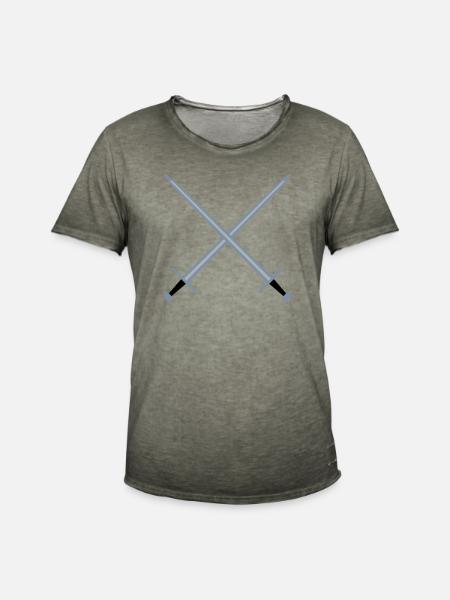 Crossed swords. - Men's Vintage T-Shirt - vintage khaki