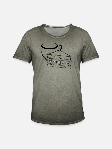 Breakfast Sandwich - Men's Vintage T-Shirt - vintage khaki