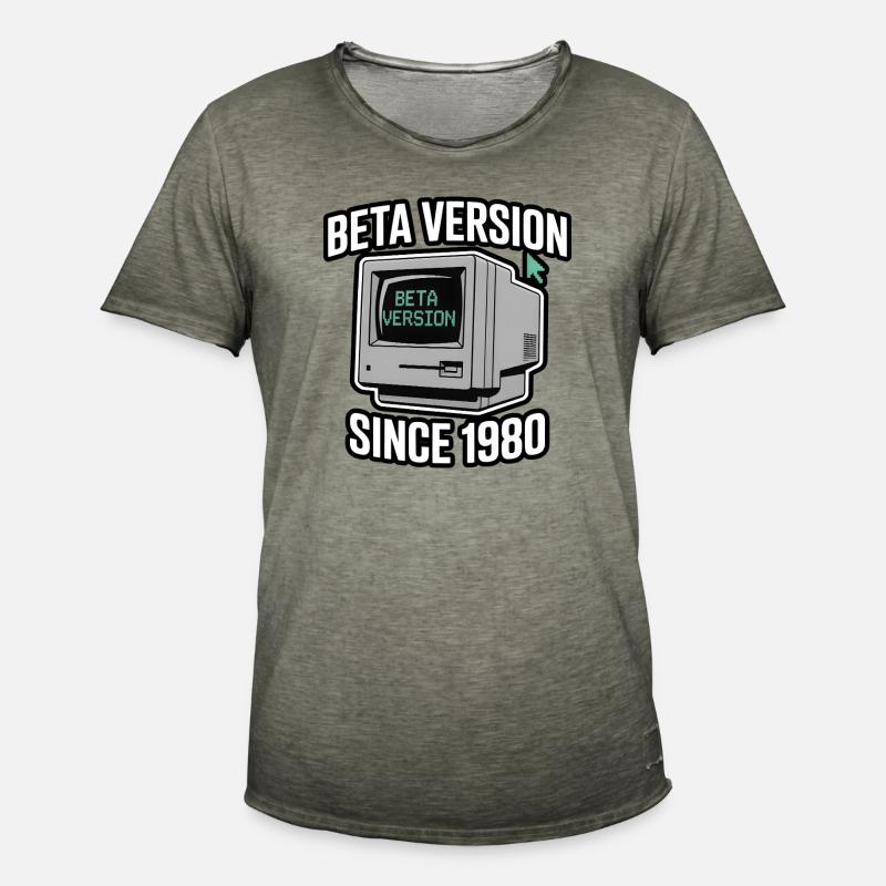 Retro Computer Beta Version Design - Men's Vintage T-Shirt - vintage khaki