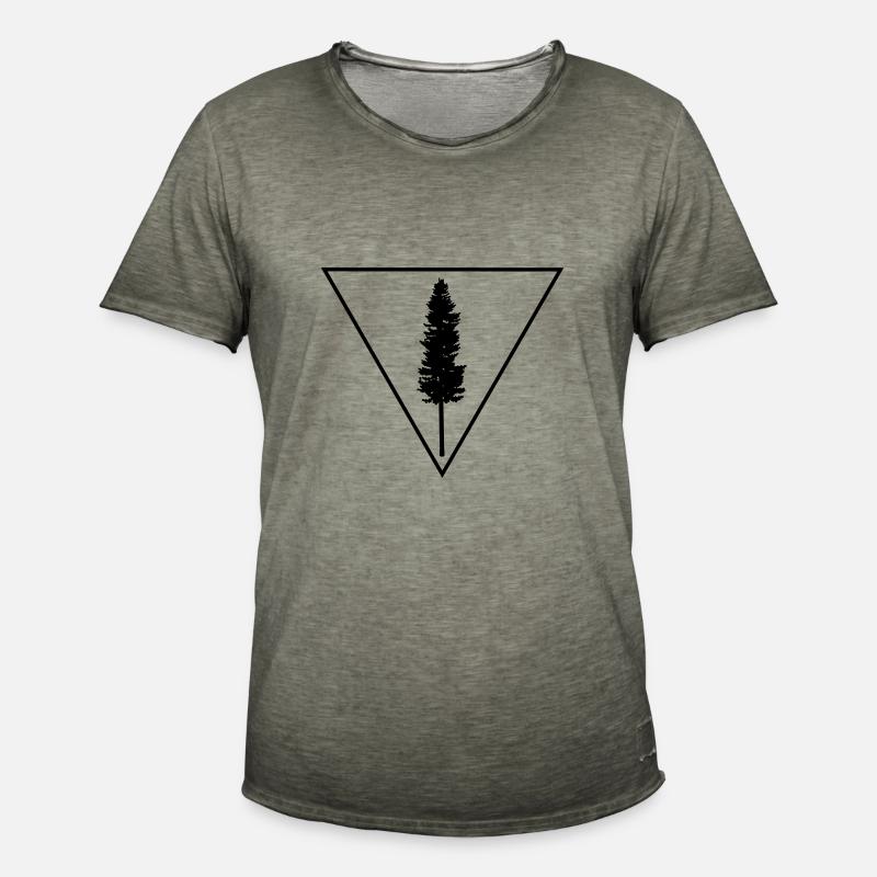 Tree in a triangle - Männer Vintage T-Shirt - Vintage Khaki