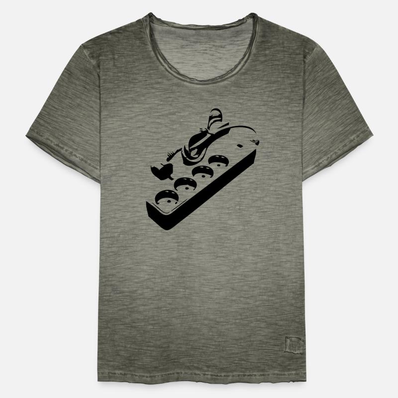 Steckdose Männer Vintage T-Shirt