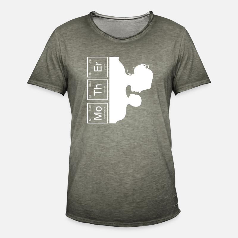 Mutter Periodensystem - Männer Vintage T-Shirt - Vintage Khaki