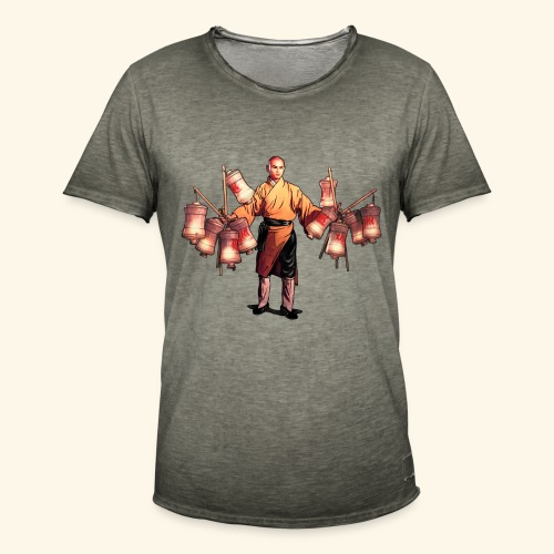 Shaolin Warrior Monk - Mannen Vintage T-shirt
