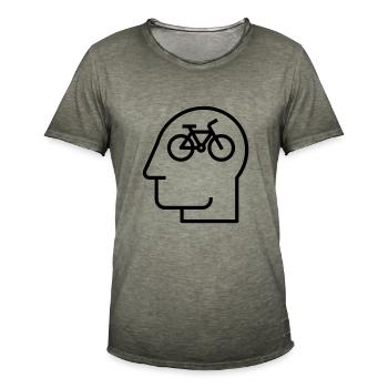 Passionate cyclist, cyclist, biker - Men's Vintage T-Shirt - vintage khaki - Front