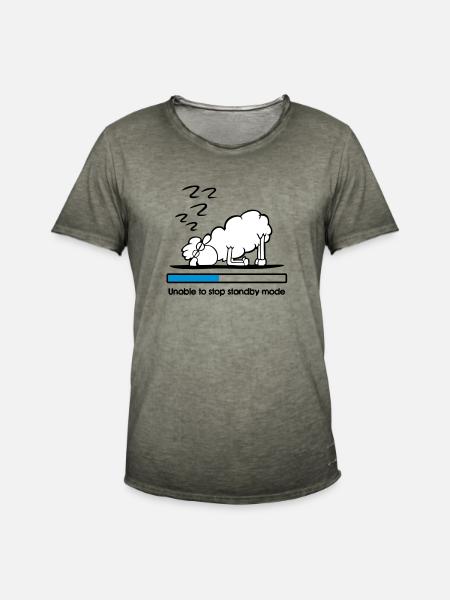 Schaf im Standby - Männer Vintage T-Shirt - Vintage Khaki