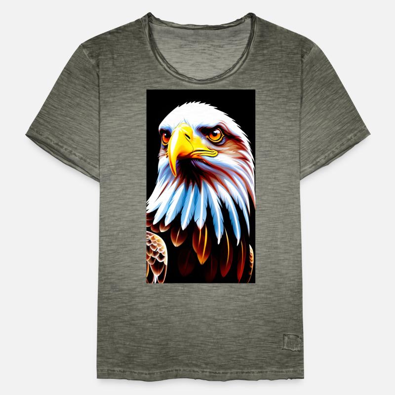 Eagle Front Männer Vintage T-Shirt