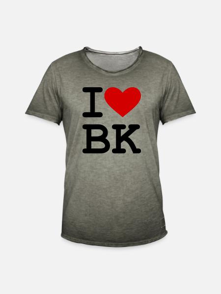 i love bk - Männer Vintage T-Shirt - Vintage Khaki