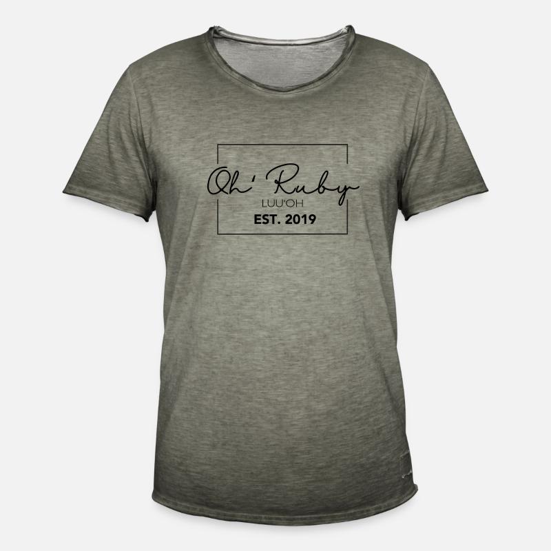 OH Ruby - Männer Vintage T-Shirt - Vintage Khaki
