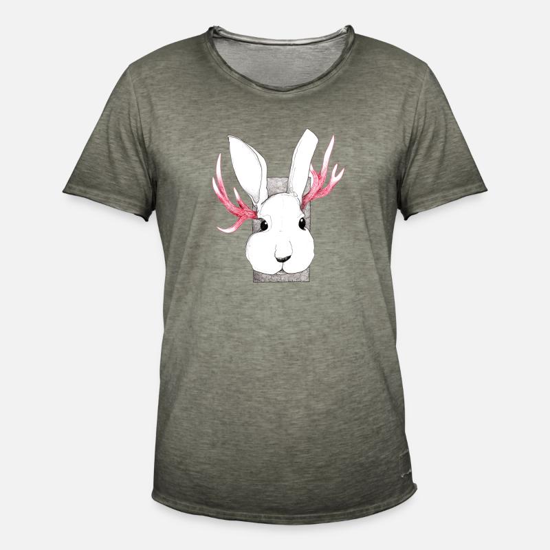 Sei freundlich oder Reh - Männer Vintage T-Shirt - Vintage Khaki