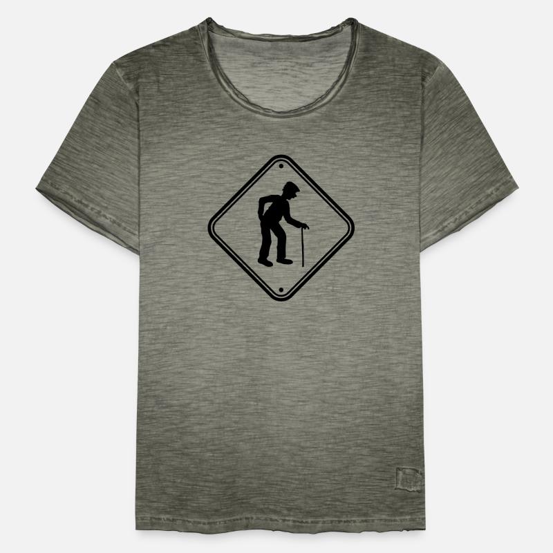 Shield attention danger danger caution note warn Men's Vintage T-Shirt