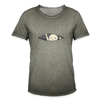 Grossesse bébé cadeau maman enceinte humour - T-shirt vintage Homme - vintage kaki - Devant - Jose (178cm)