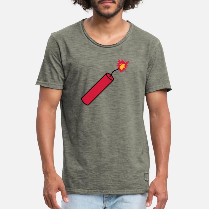 tige tnt dynamite explosion explosion explosion T-shirt vintage Homme