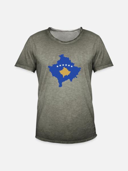 Kosovo - Männer Vintage T-Shirt - Vintage Khaki