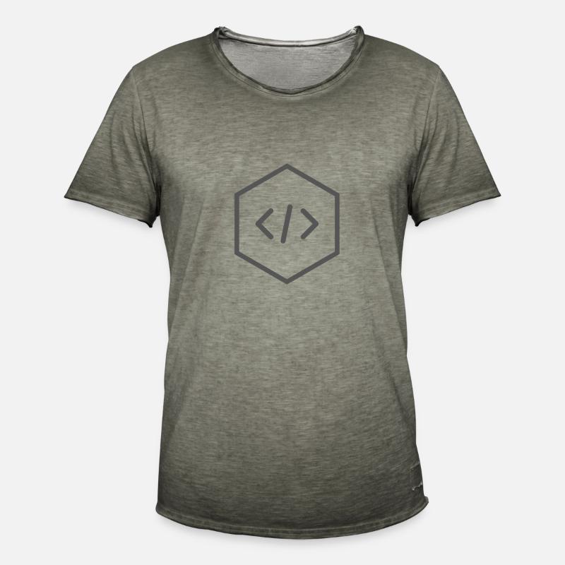 code - Männer Vintage T-Shirt - Vintage Khaki