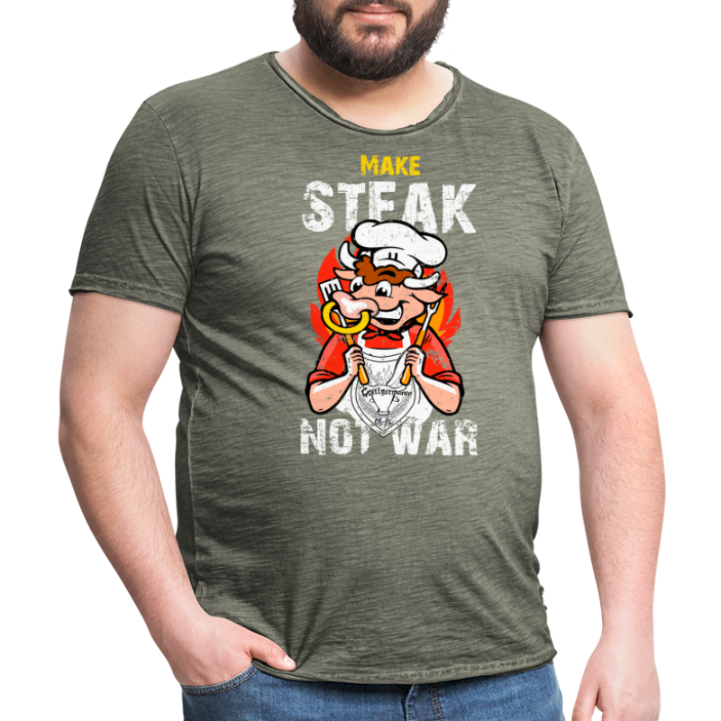 Make Steak, not War! - Männer Vintage T-Shirt