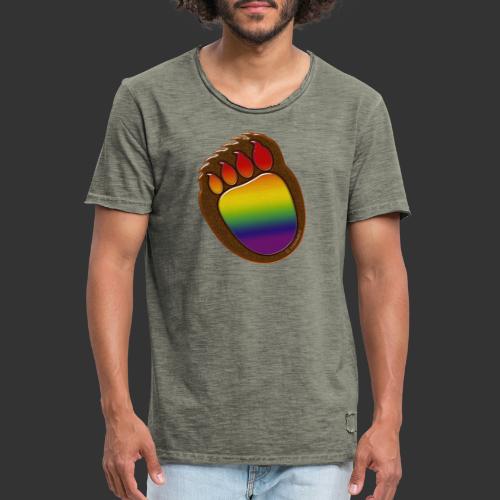 Bear paw with rainbow - Men's Vintage T-Shirt