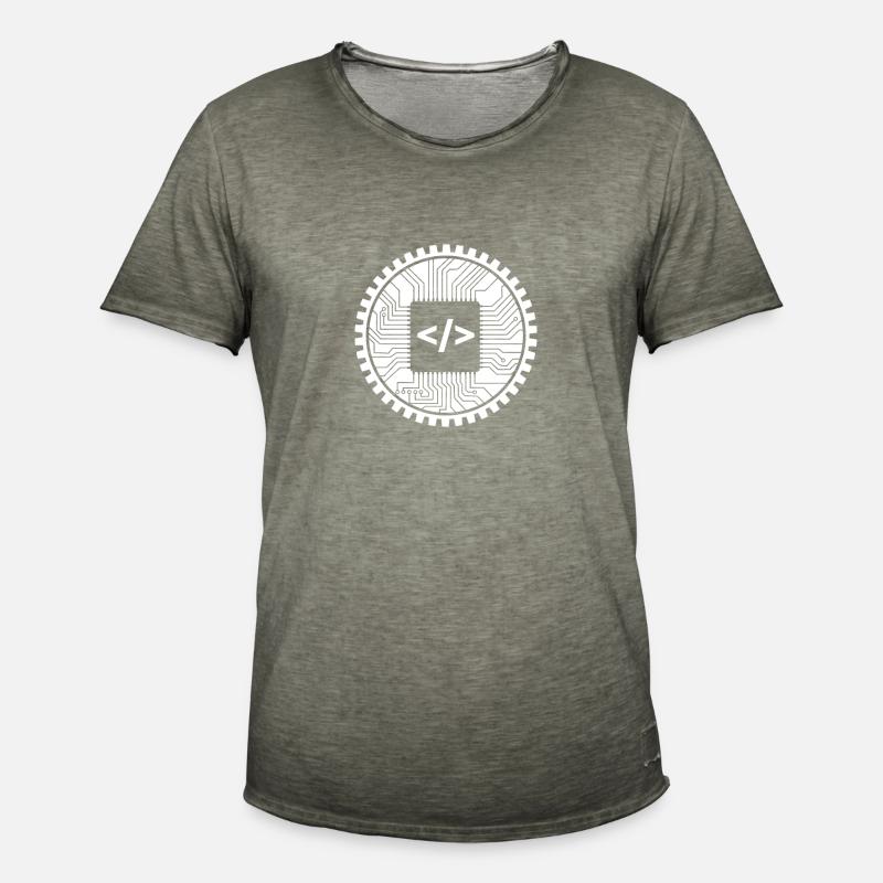 Computer programmer computer scientist - Men's Vintage T-Shirt - vintage khaki