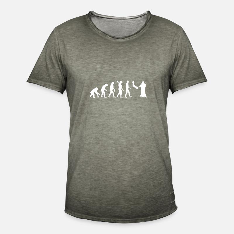 Evolution Dracula - Männer Vintage T-Shirt - Vintage Khaki