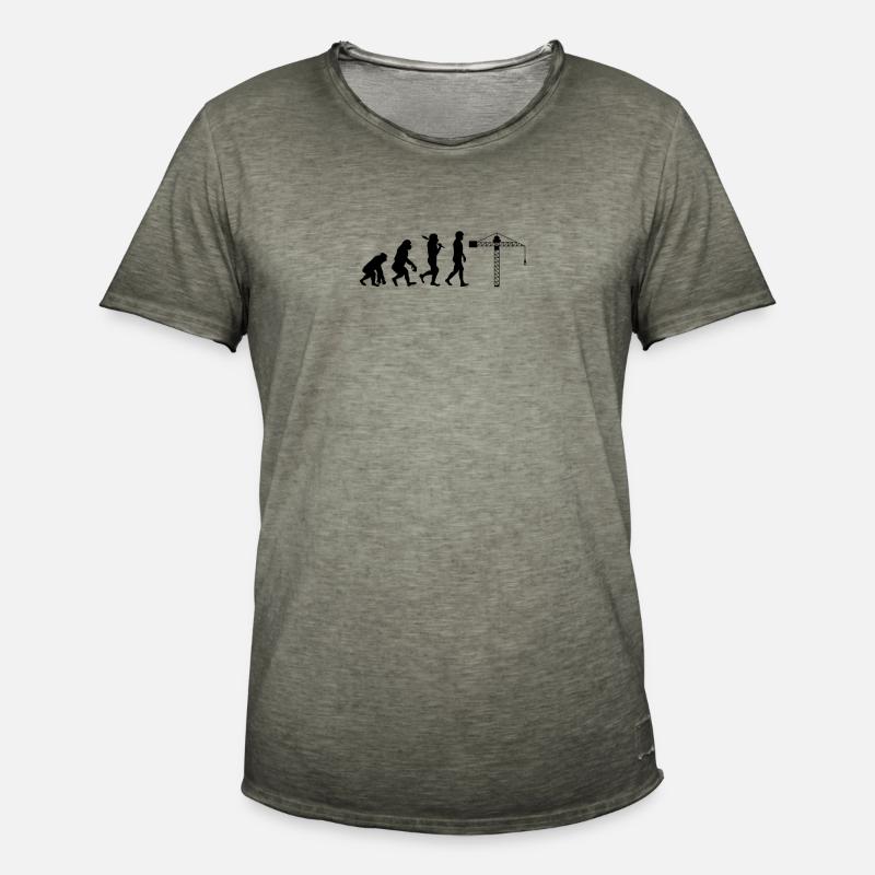 Kranführer Evolution - Männer Vintage T-Shirt - Vintage Khaki