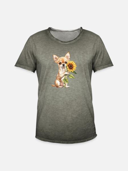 Chihuahua - Männer Vintage T-Shirt - Vintage Khaki