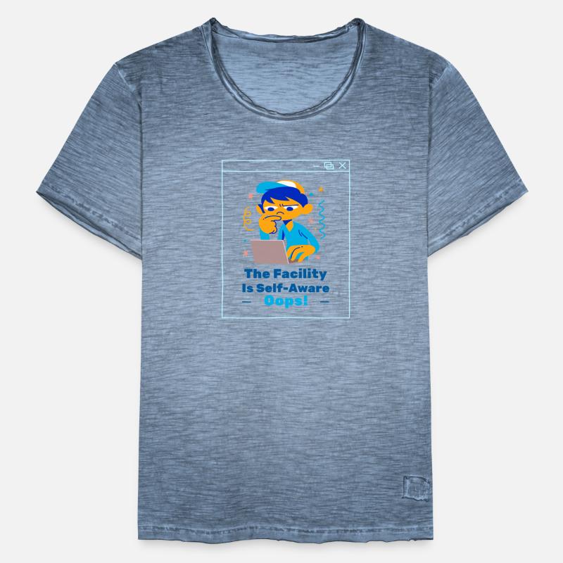 The Facility Is Self-Aware. Oops! Coder T-Shirt Men's Vintage T-Shirt