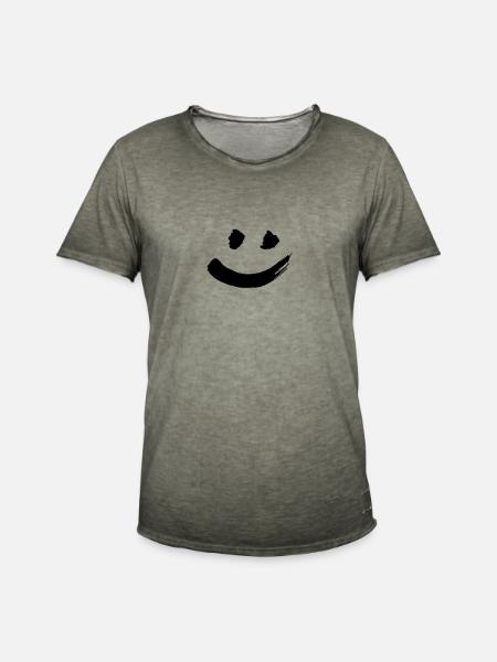 Smile - Men's Vintage T-Shirt - vintage khaki