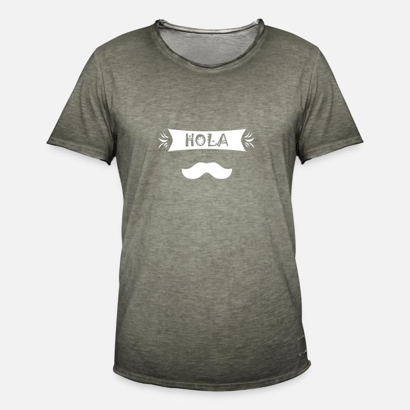 Hola! Sprichst du spanisch? - Männer Vintage T-Shirt - Vintage Khaki