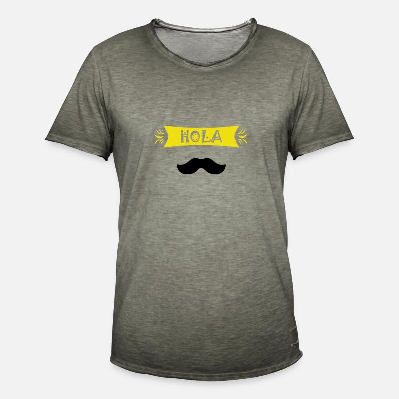 Hola! Sprichst du spanisch? - Männer Vintage T-Shirt - Vintage Khaki