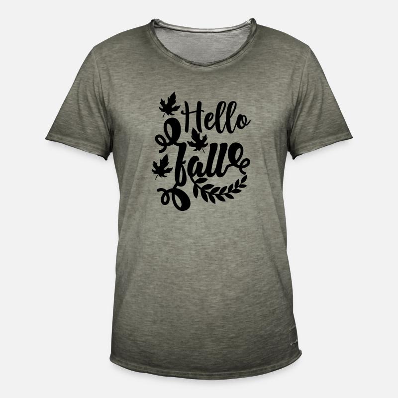 hello fall1b - Männer Vintage T-Shirt - Vintage Khaki