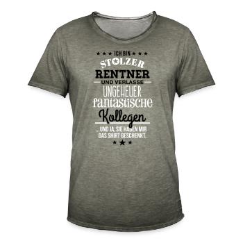 Ungeheuer fantastische Kollegen Rentner - Männer Vintage T-Shirt - Vintage Khaki - Vorne - Jose (178cm)