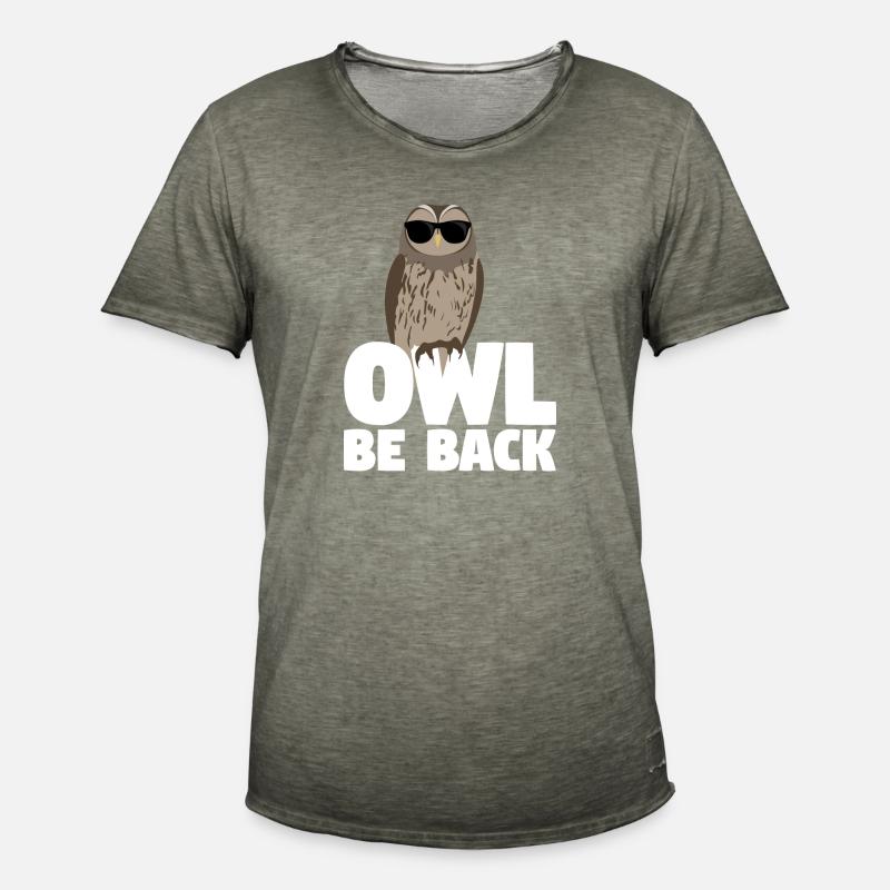 Owl be Back Eule - Men's Vintage T-Shirt - vintage khaki