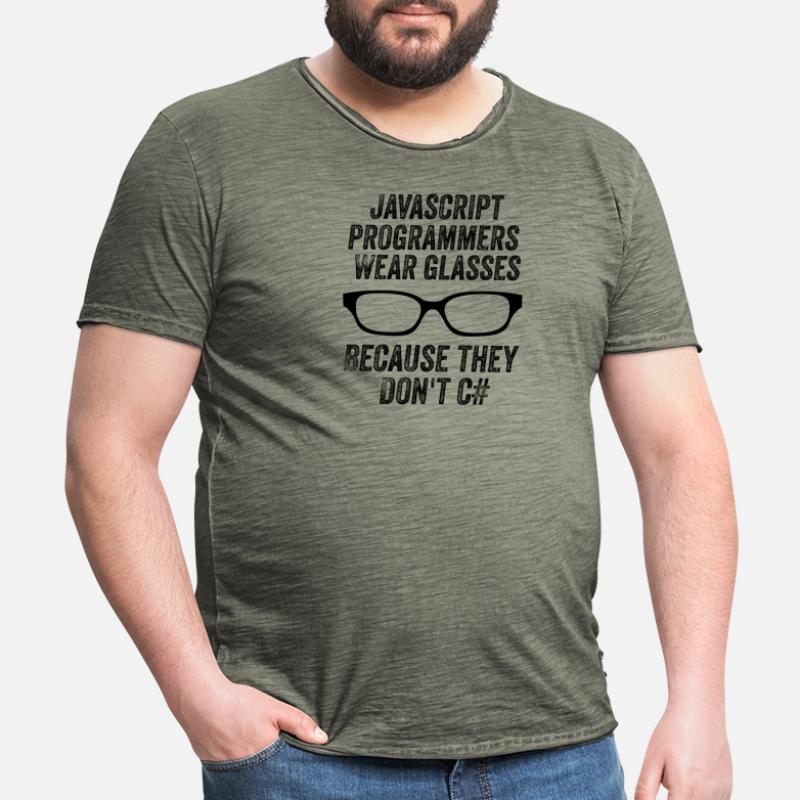 Funny Javascript Programmers Men's Vintage T-Shirt