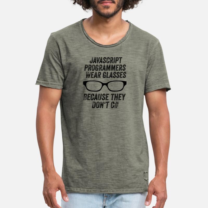 Funny Javascript Programmers Men's Vintage T-Shirt