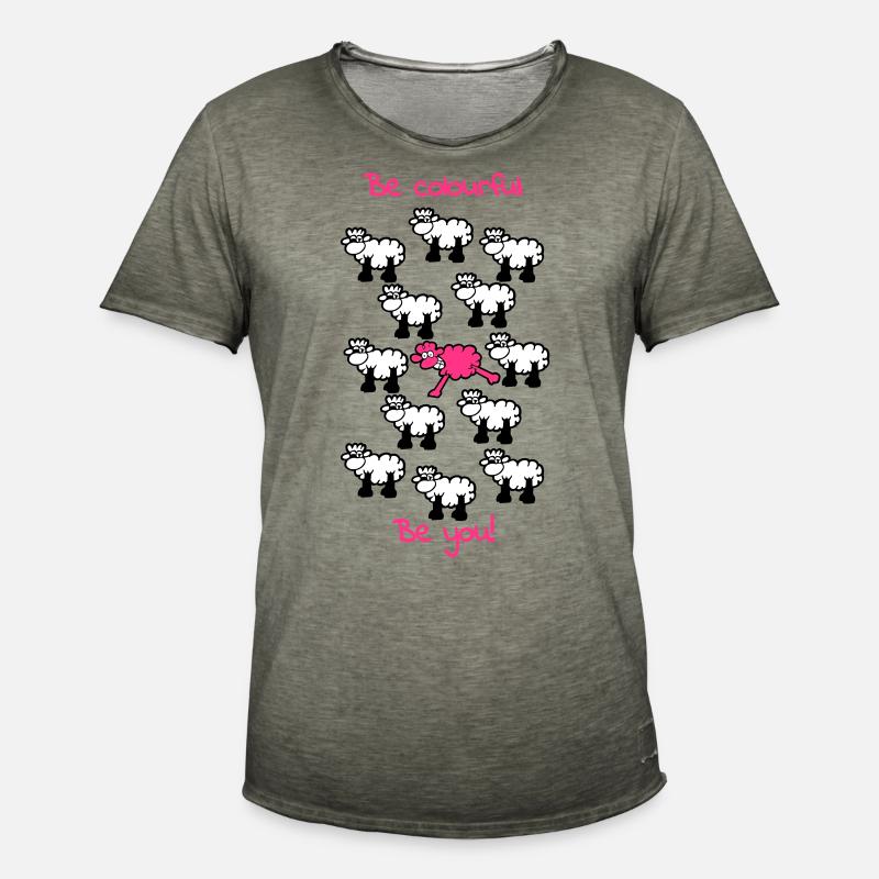 be different - be colourful - Männer Vintage T-Shirt - Vintage Khaki