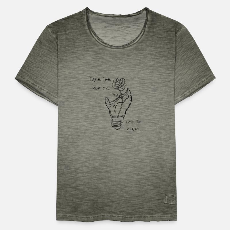 Nehme das Risiko... oder verliere die Chance... Männer Vintage T-Shirt
