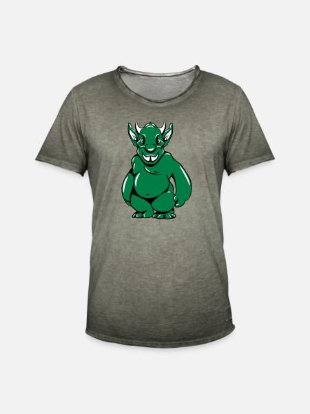 monster witzig doof 3c - Männer Vintage T-Shirt - Vintage Khaki