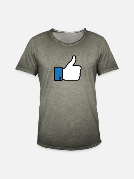 Like a like! - Men's Vintage T-Shirt - vintage khaki