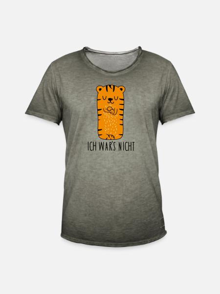 Ich wars nicht -Tiger - Männer Vintage T-Shirt - Vintage Khaki