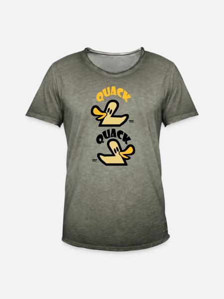 Quack Quack - Men's Vintage T-Shirt - vintage khaki