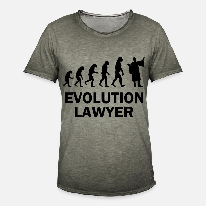Lawyer Evolution Primaten Gericht Anwaltsrobe - Männer Vintage T-Shirt - Vintage Khaki
